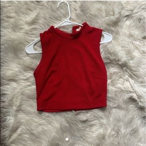 Red crop top